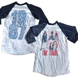 Vintage Bon Jovi 1987 The Tour Raglan Concert Shirt Spring Ford Medium